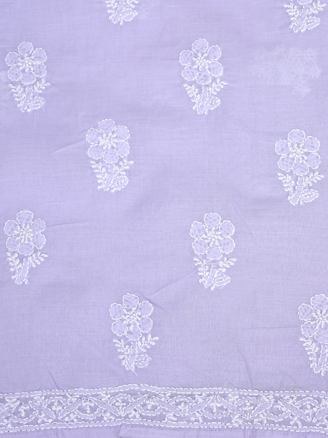 Ada Hand Embroidered Mauve Cotton Lucknowi Chikankari Unstitched Suit Set With Chiffon Dupatta 01A986943