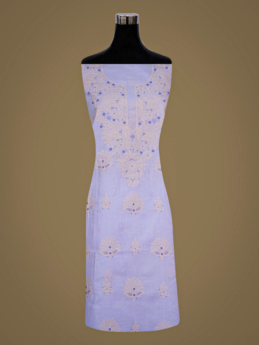 Ada Hand Embroidered Mauve Cotton lucknowi Chikankari Unstitched Kurta 01A991918