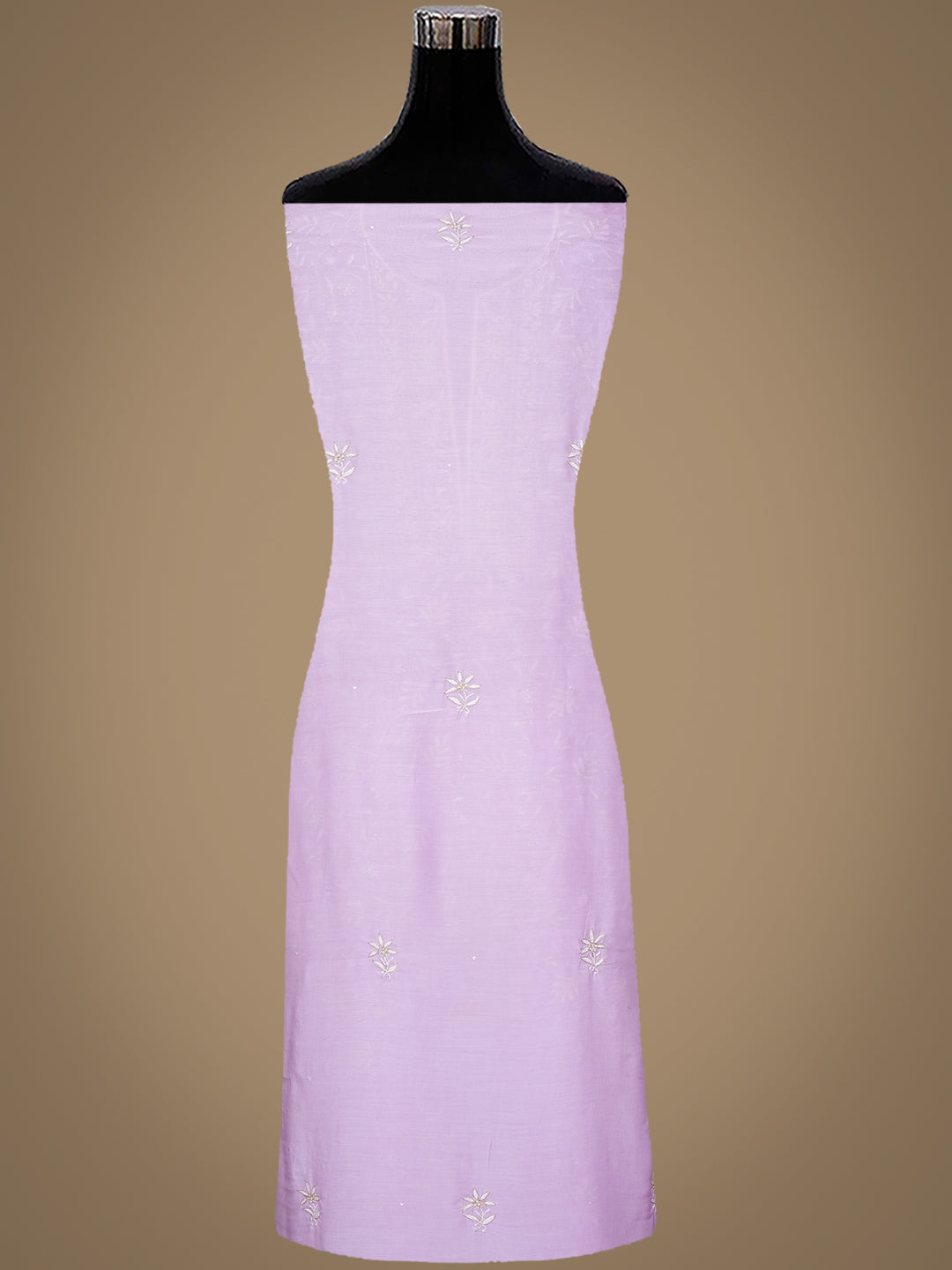 Ada Hand Embroidered Mauve Crepe Lucknowi Chikankari Unstitched Suit Piece With Zari, Cutdana and Sequinned Work 01A821752