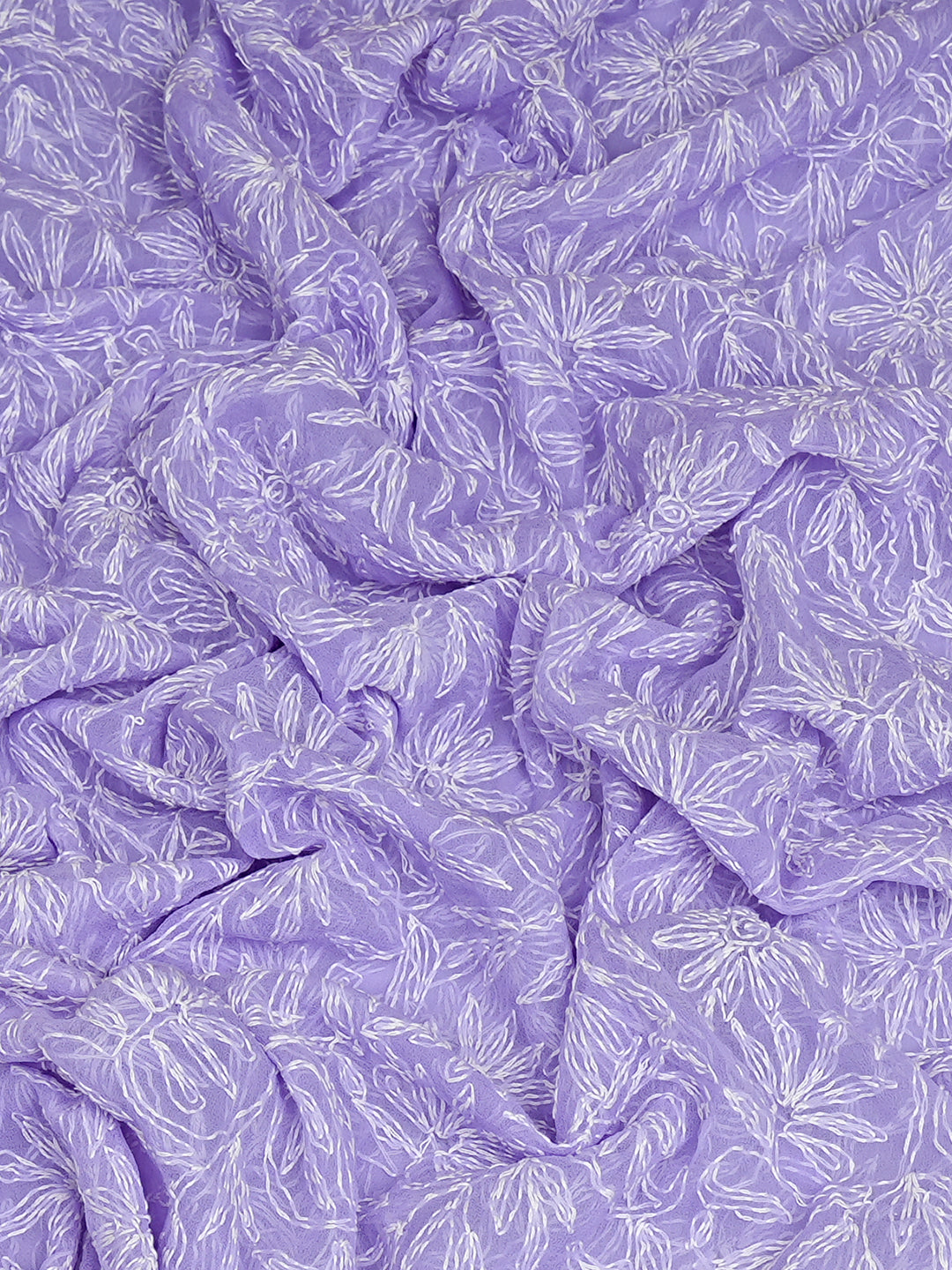 Ada Hand Embroidered Mauve Georgette Lucknowi Chikankari Dupatta 01A999154_4