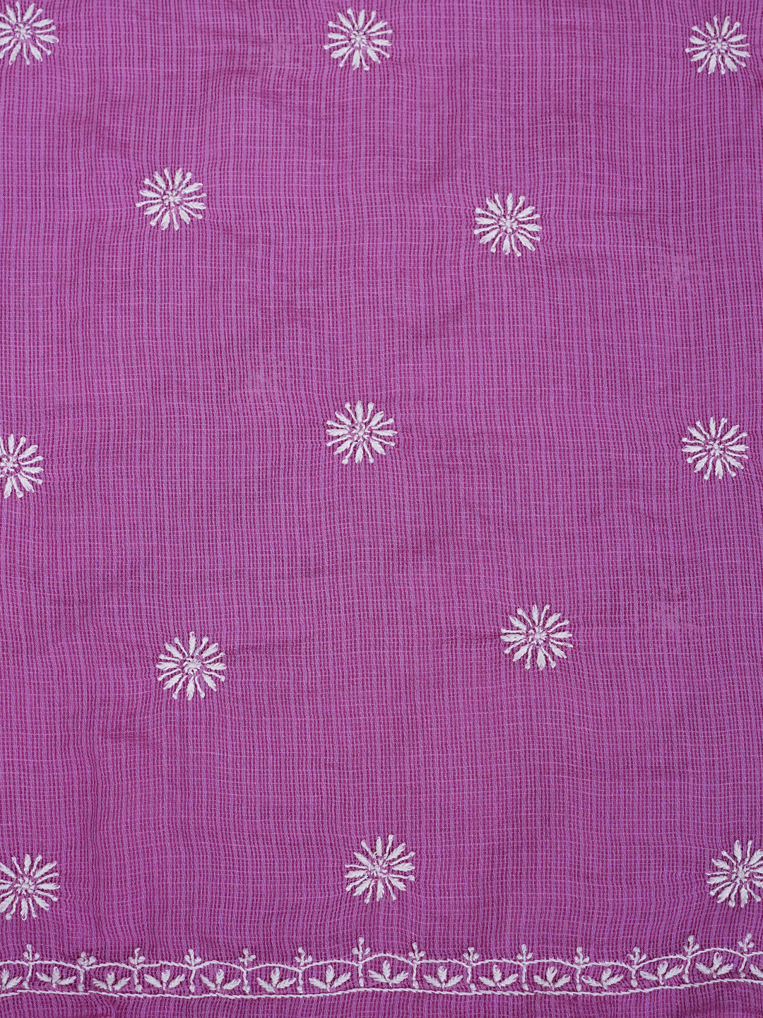Ada Hand Embroidered Mauve Kota Chanderi Lucknowi Chikankari Unstitched Kurta Dupatta Set 01A994809