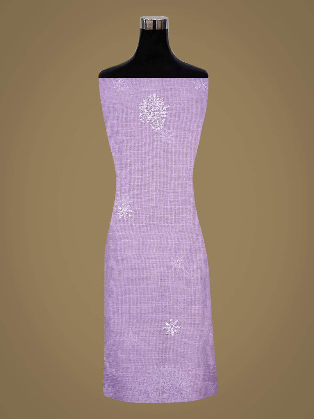 Ada Hand Embroidered Mauve Kota Lucknowi Chikankari Unstitched Kurta Piece 01A1004064