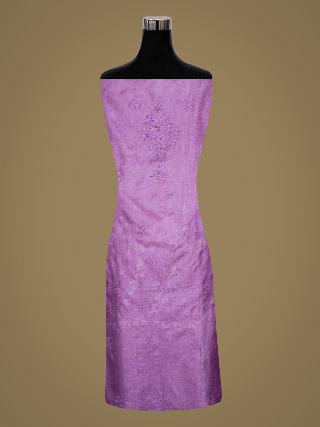 Ada Hand Embroidered Mauve Silk Lucknowi Chikankari Unstitched Suit Piece 01A965576