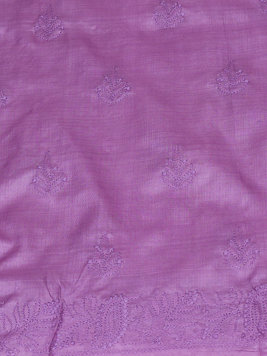 Ada Hand Embroidered Mauve Silk Lucknowi Chikankari Unstitched Suit Piece 01A965576