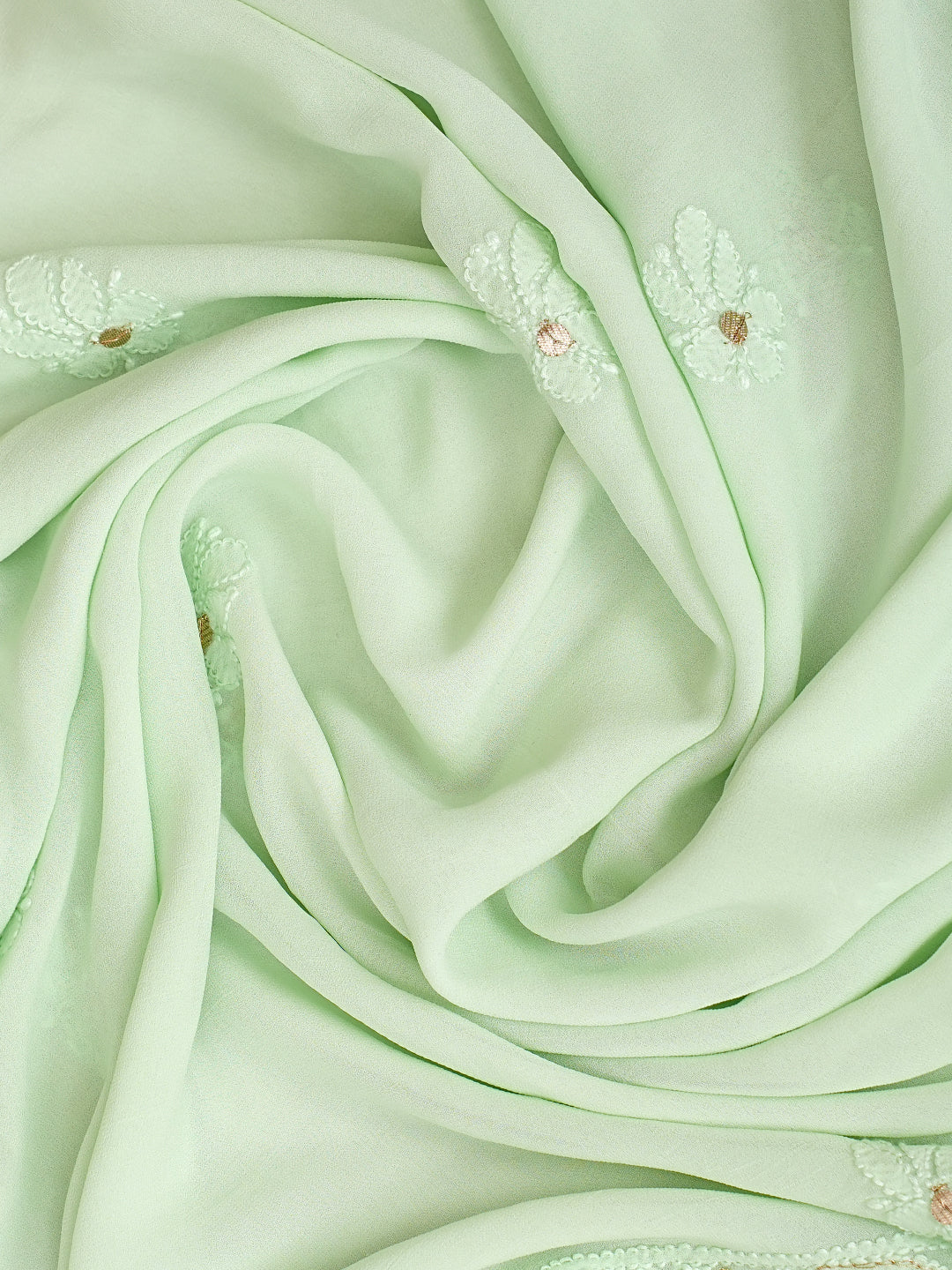 Ada Mint Green Ethnic Kurta Dupatta Set with Hand Embroidery