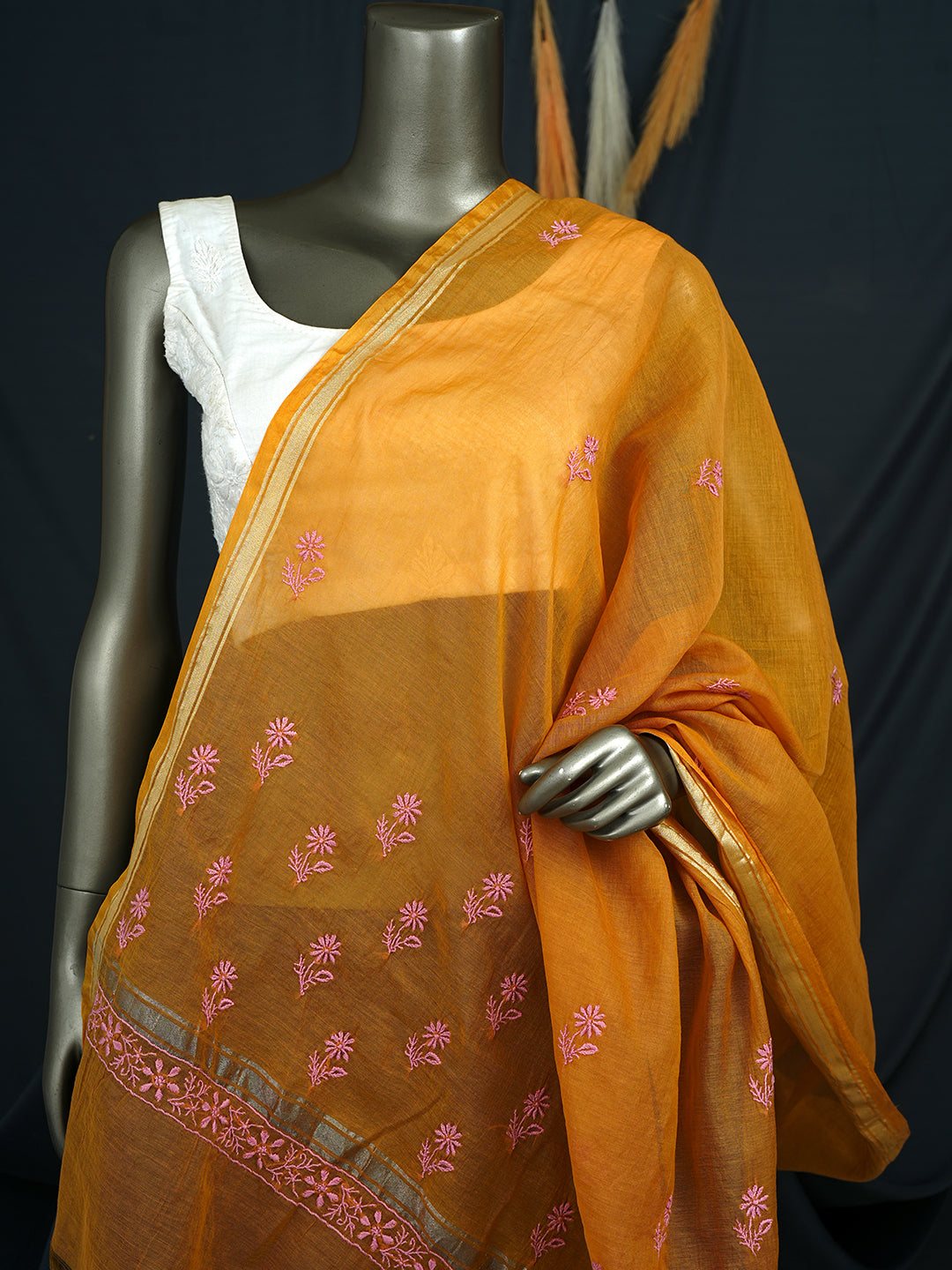 Ada Mustard Chanderi Dupatta_3
