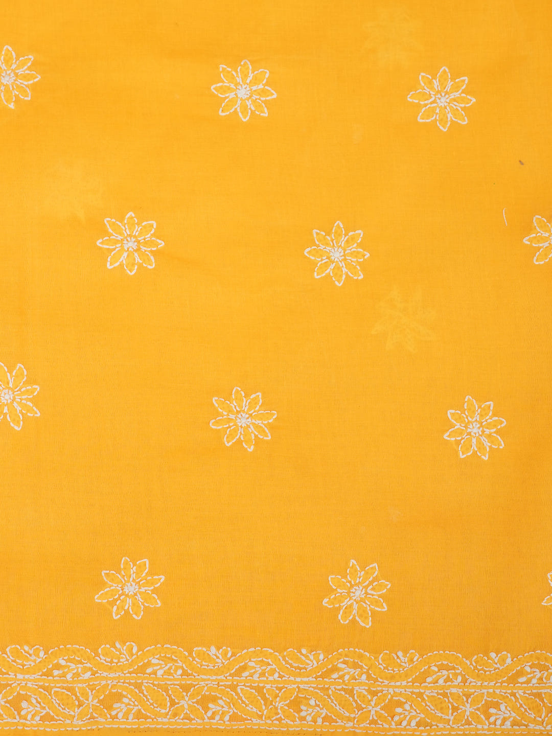 Ada Hand Embroidered Mustard Cotton Lucknowi Chikankari Unstitched Suit Piece With Chiffon Dupatta 01A1026550_5
