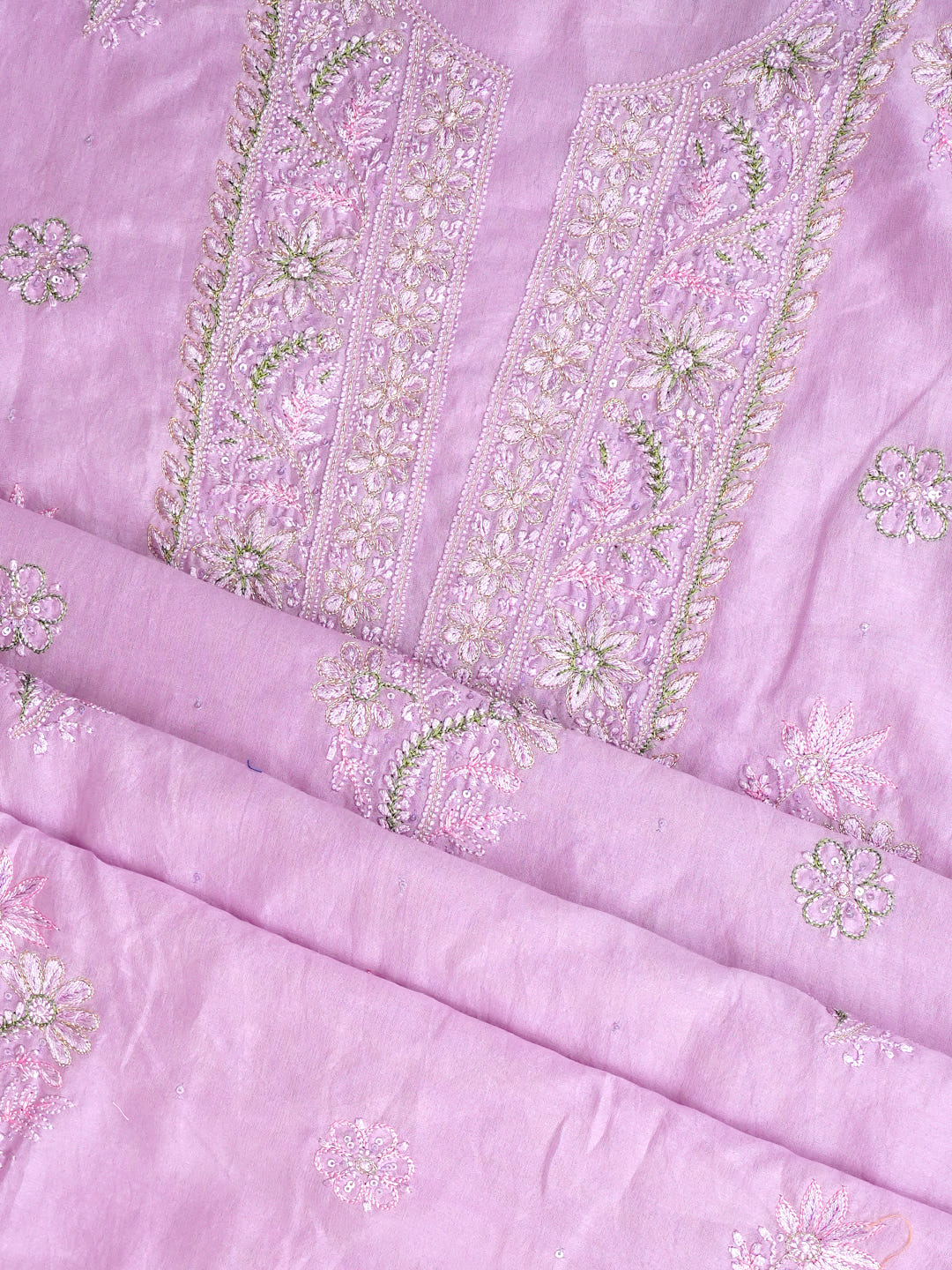 Ada Mauve Chanderi Unstitched Kurta Dupatta Set_5