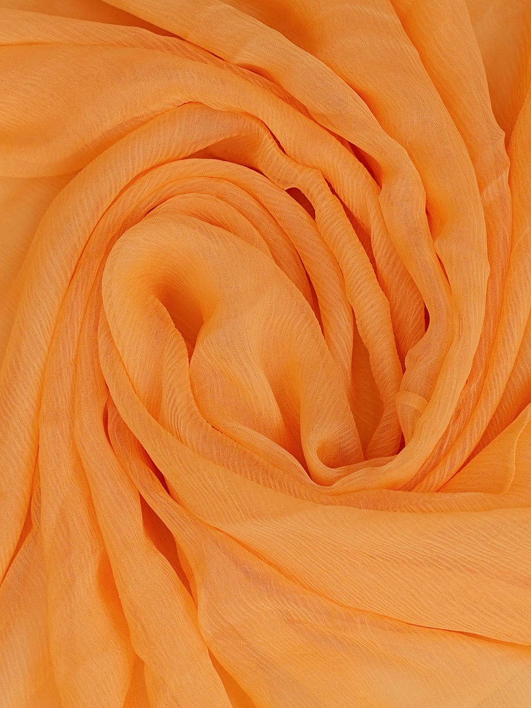 Ada Hand Embroidered Orange Silk Lucknowi Chikankari Unstitched Suit Piece With Chiffon Dupatta_8