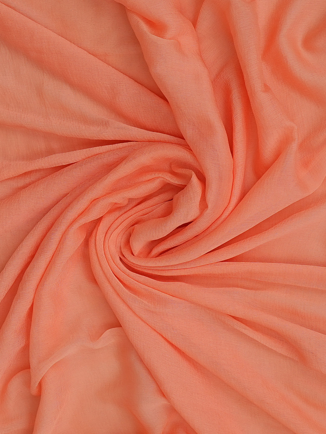 Ada Hand Embroidered Peach Chanderi Lucknowi Chikankari Unstitched Kurta Dupatta Set 01A604794