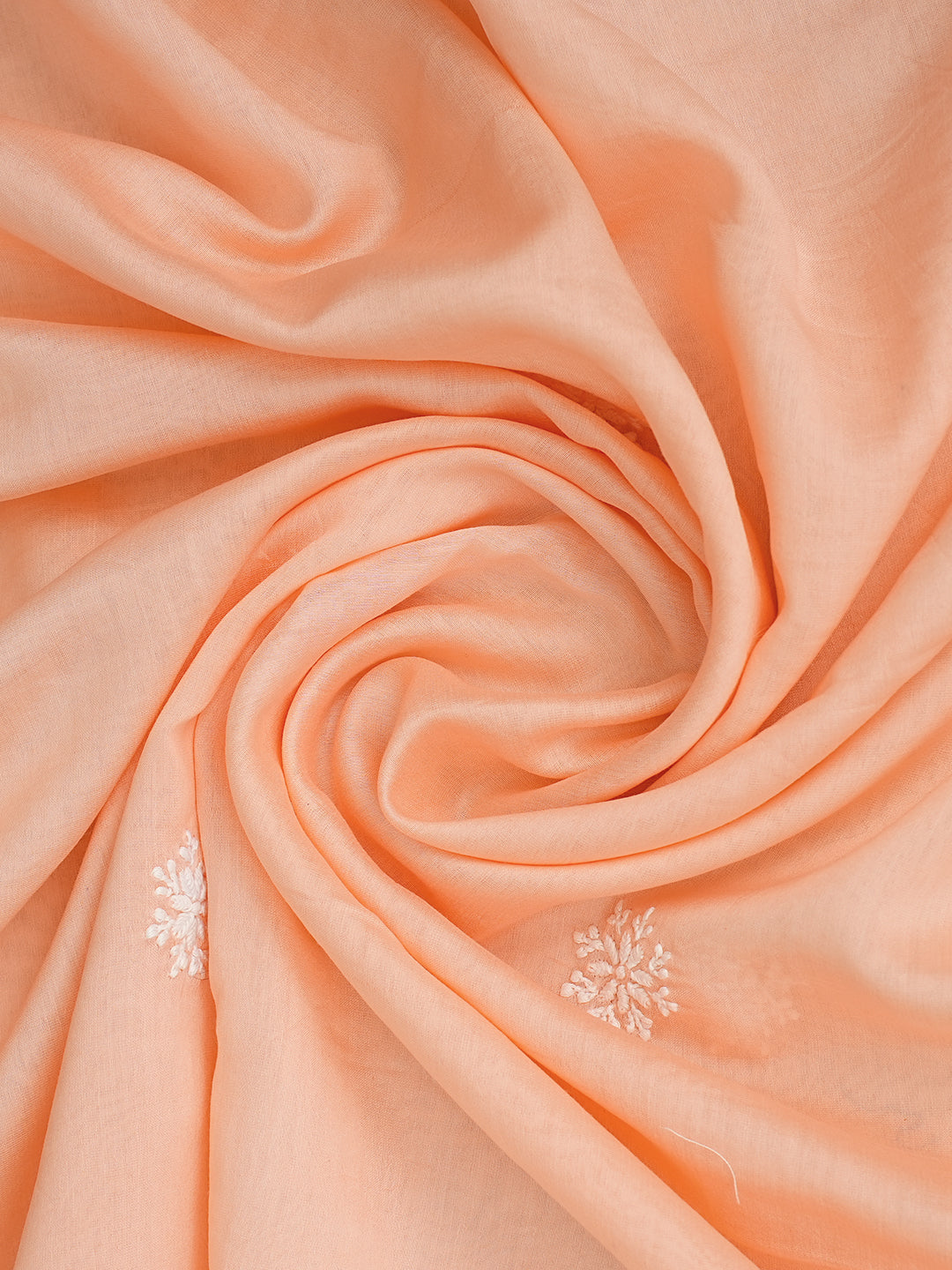 Premium Peach Chanderi Unstitched Kurta Set for Festive Wear