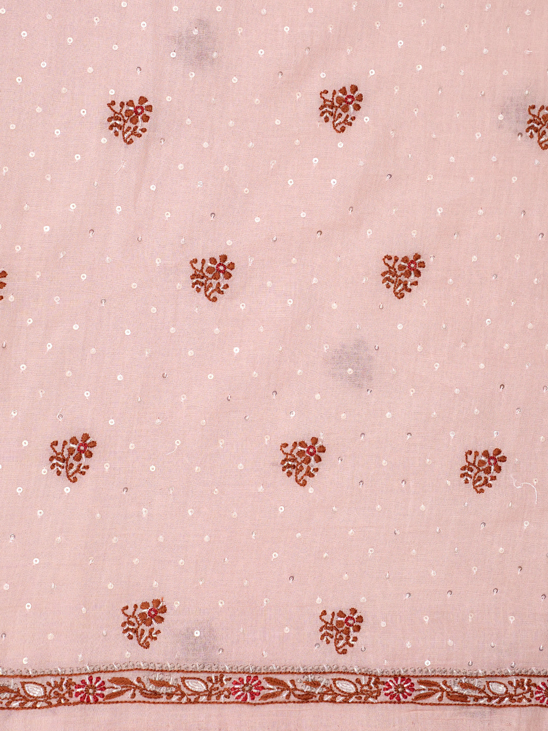 Ada Peach Cotton Unstitched Kurta Dupatta_7