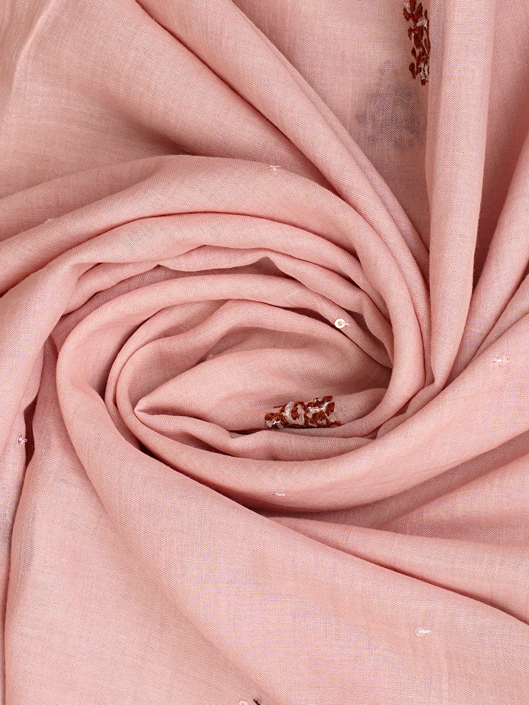 Ada Peach Cotton Unstitched Kurta Dupatta_8