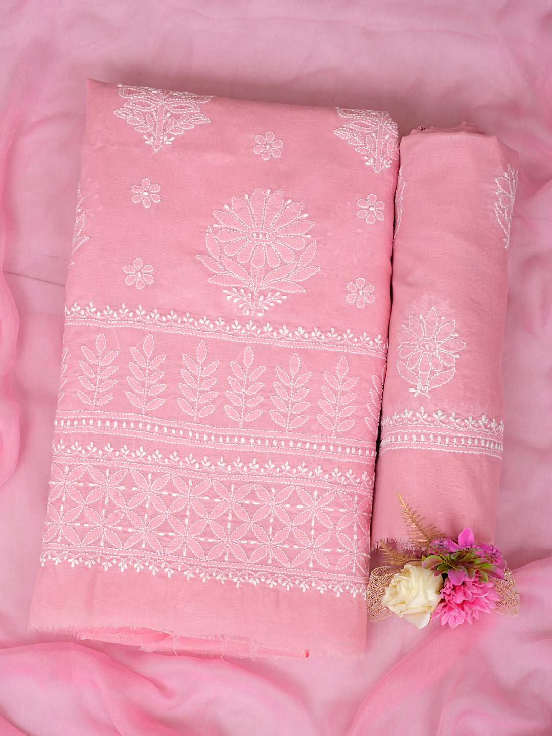 Ada Peach Cotton Unstitched Suit Set_1