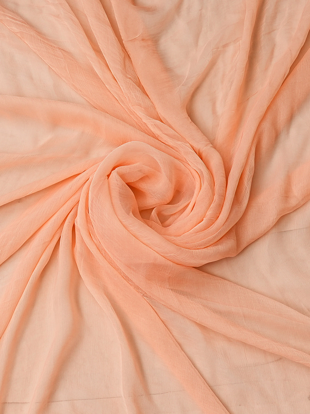 Ada Hand Embroidered Peach Cotton Lucknowi Chikankari Unstitched Suit Set With Chiffon Dupatta 01A989788