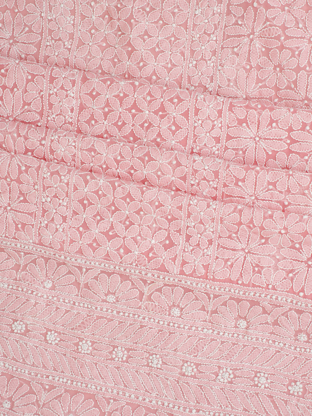 Ada Hand Embroidered Peach Georgette Lucknowi Chikankari Unstitched Suit Piece 01A1019278_6
