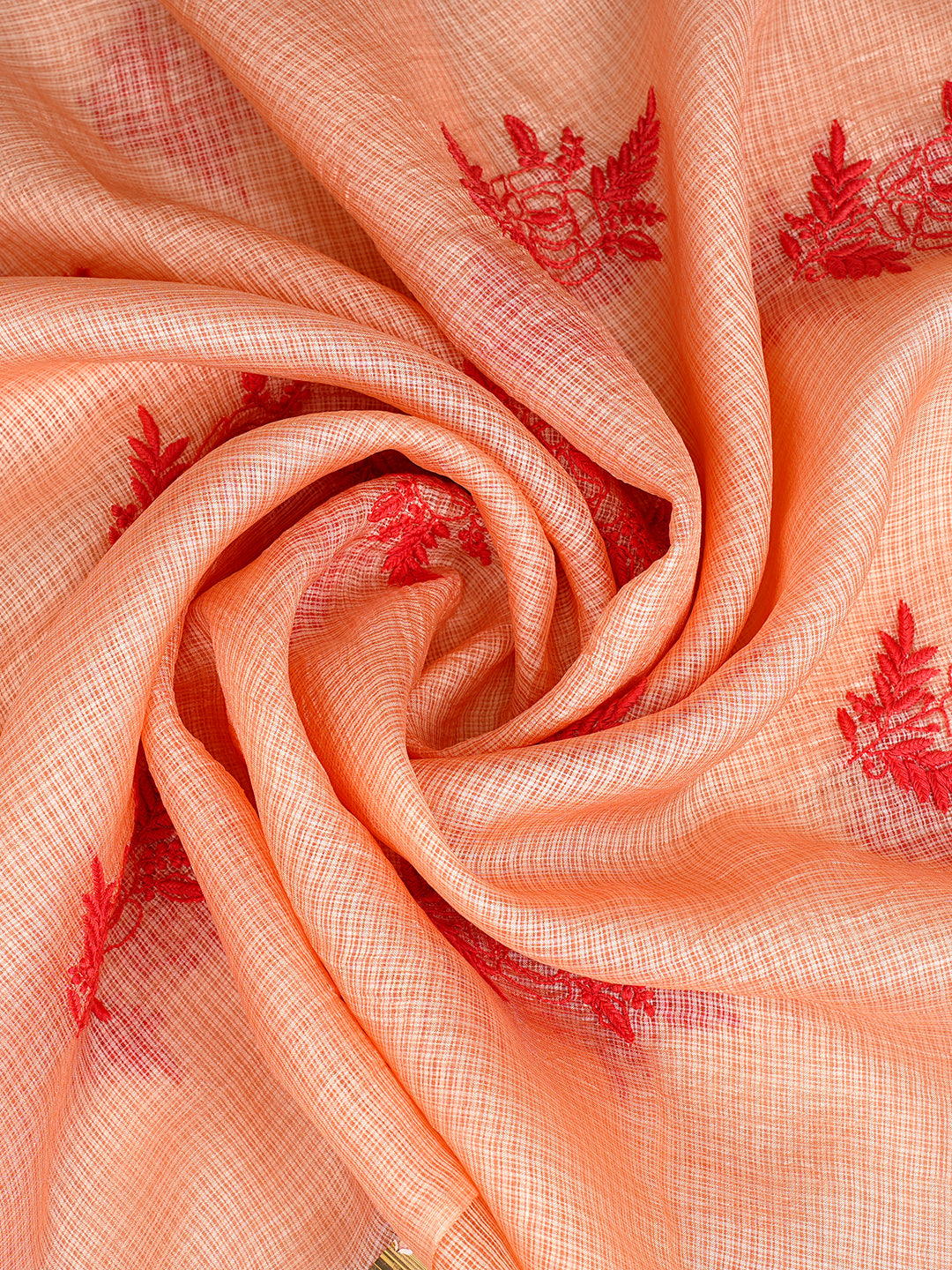 Ada Peach Chanderi Dupatta_4