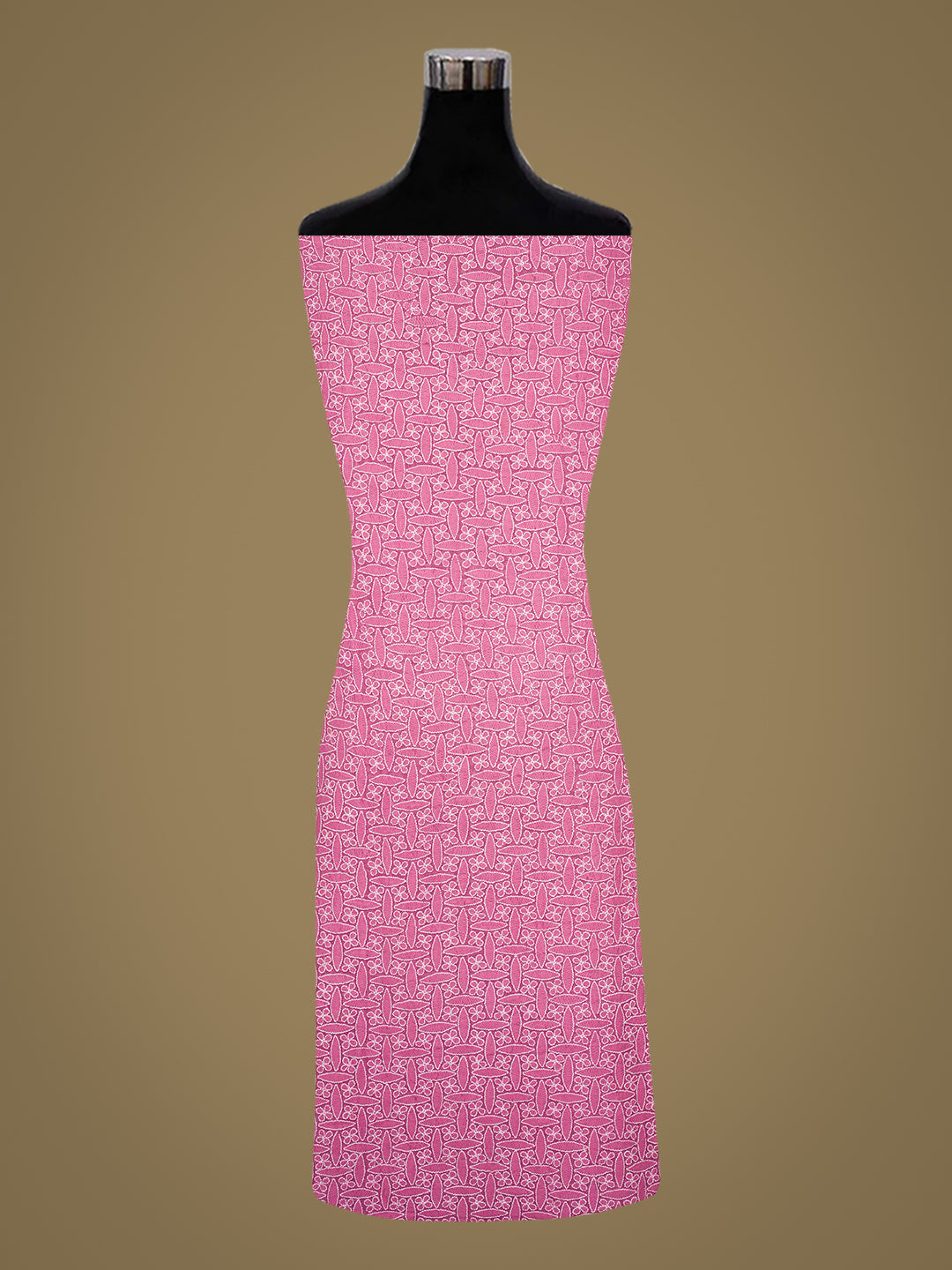 Ada Hand Embroidered Petal Pink Pure Georgette Lucknowi Chikankari Unstitched Kurta Dupatta Set With Zari Work A143560