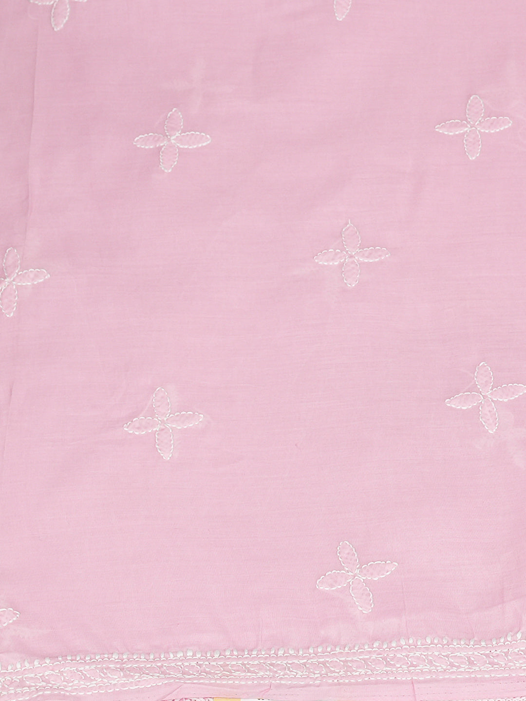 Ada Hand Embroidered Pink Cotton Lucknowi Chikankari Unstitched Kurta 01A724667