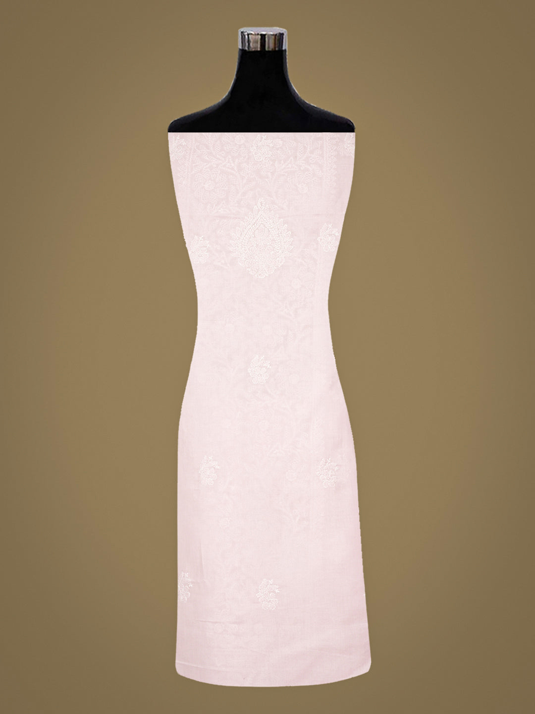 Ada Hand Embroidered Pink Cotton Lucknowi Chikankari Unstitched Kurta Piece 01A991969