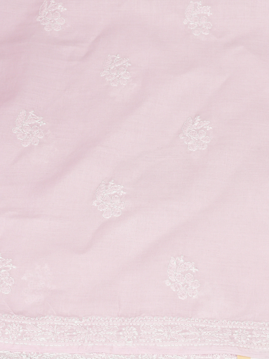 Ada Hand Embroidered Pink Cotton Lucknowi Chikankari Unstitched Kurta Piece 01A991969