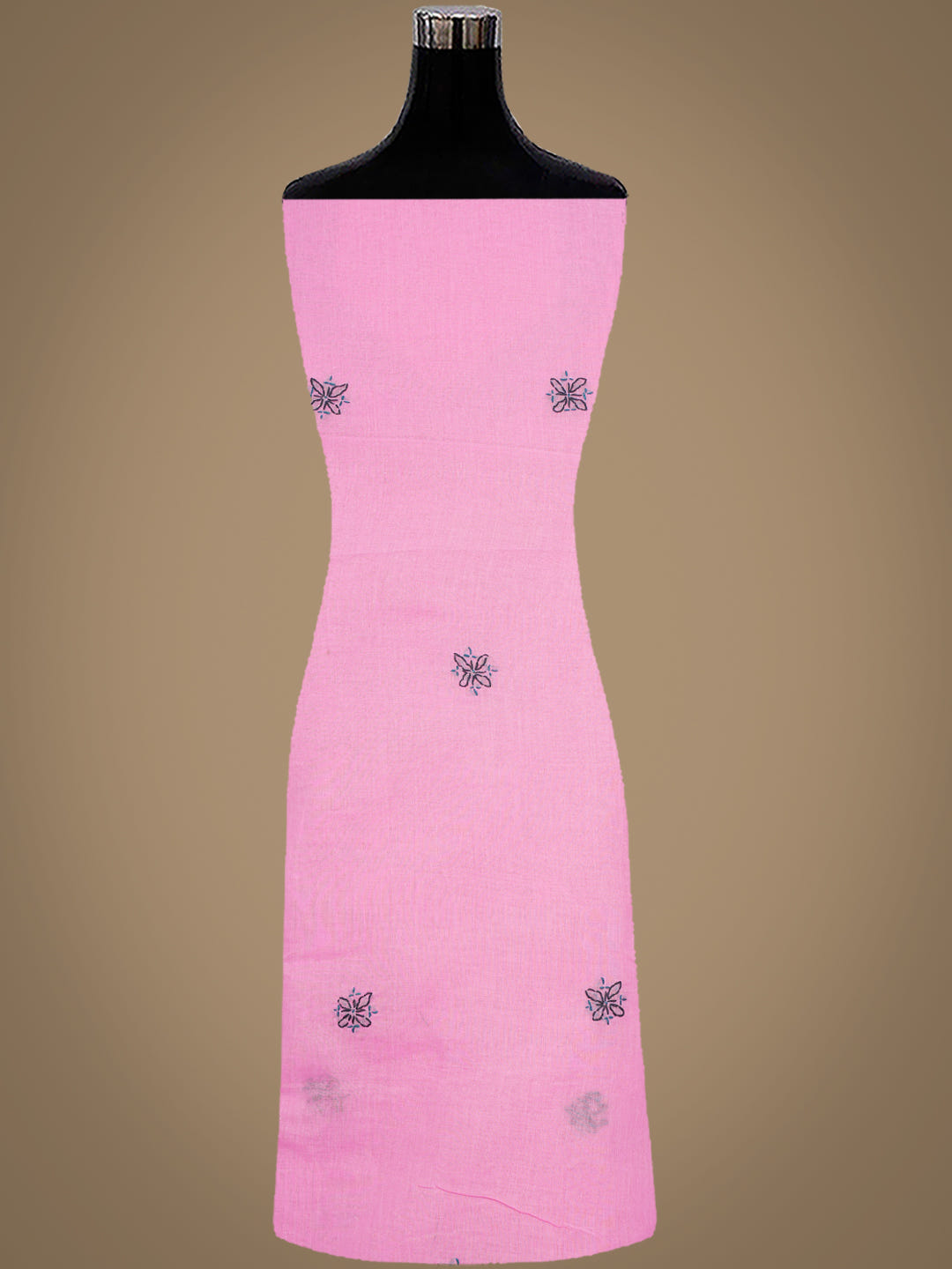 Ada Hand Embroidered Pink Cotton Lucknowi Chikankari Unstitched Suit Piece 01A947738_2