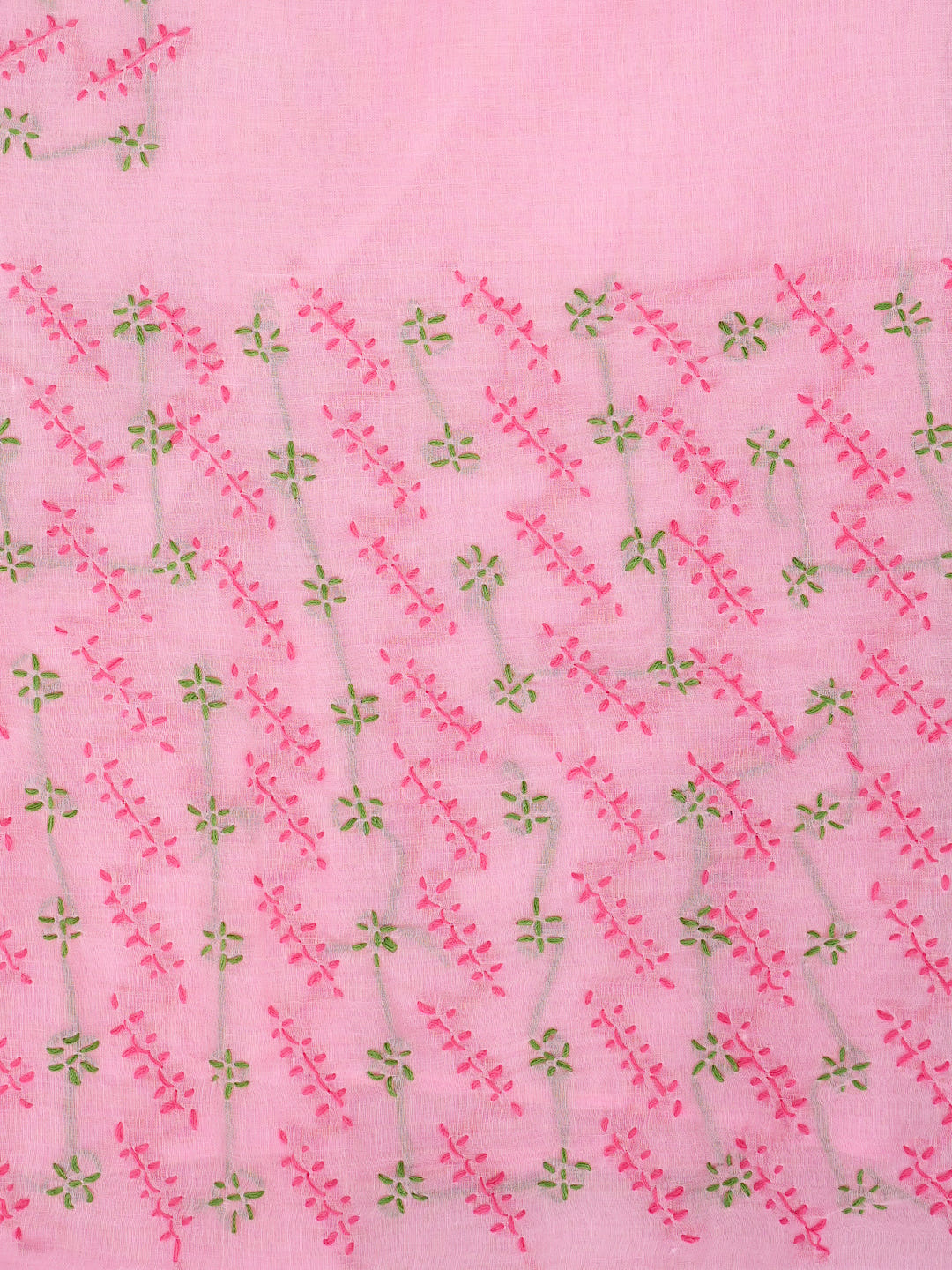 Ada Hand Embroidered Pink Cotton Lucknowi Chikankari Unstitched Suit Piece 01A947739_4