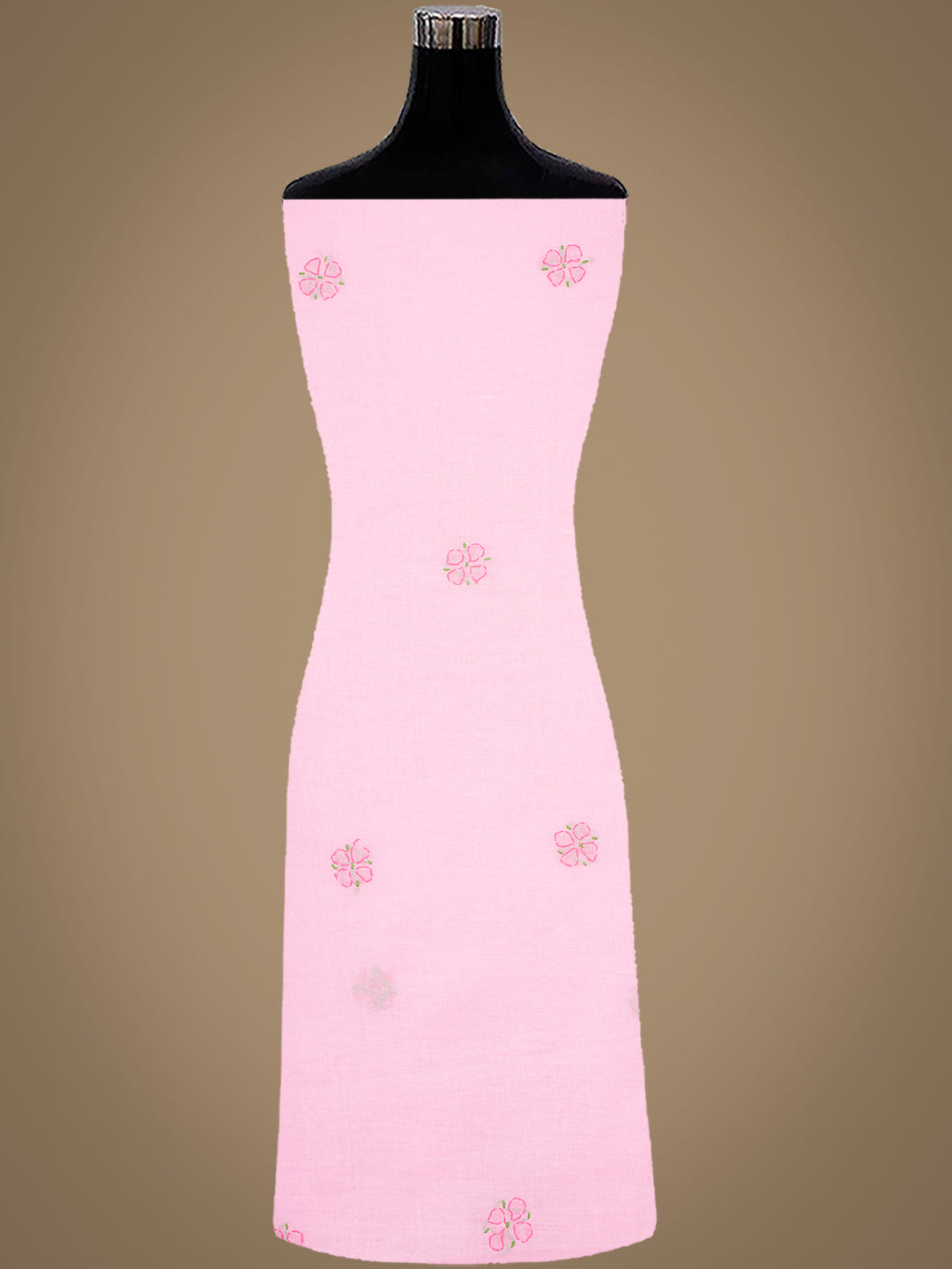 Ada Hand Embroidered Pink Cotton Lucknowi Chikankari Unstitched Suit Piece 01A947739_6