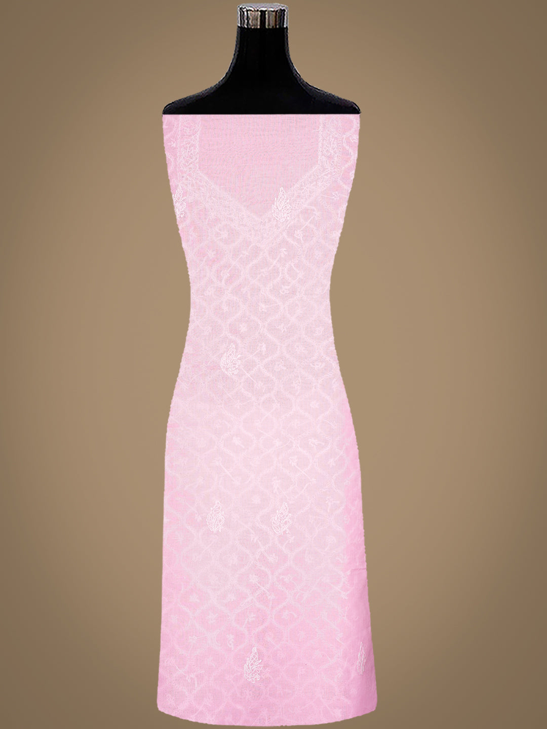 Ada Hand Embroidered Pink Cotton Lucknowi Chikankari Unstitched Suit Piece 01A954987_2