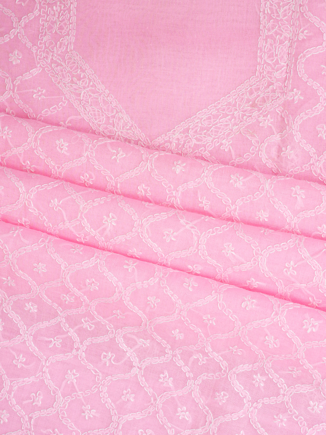 Ada Hand Embroidered Pink Cotton Lucknowi Chikankari Unstitched Suit Piece 01A954987_7