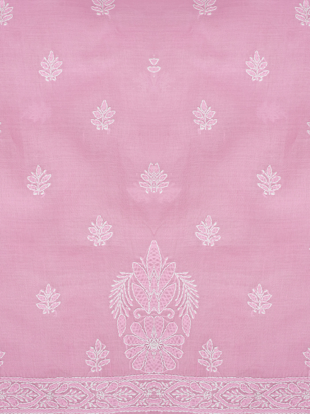 Ada Hand Embroidered Pink Cotton lucknowi Chikankari Unstitched Kurta 01A712249
