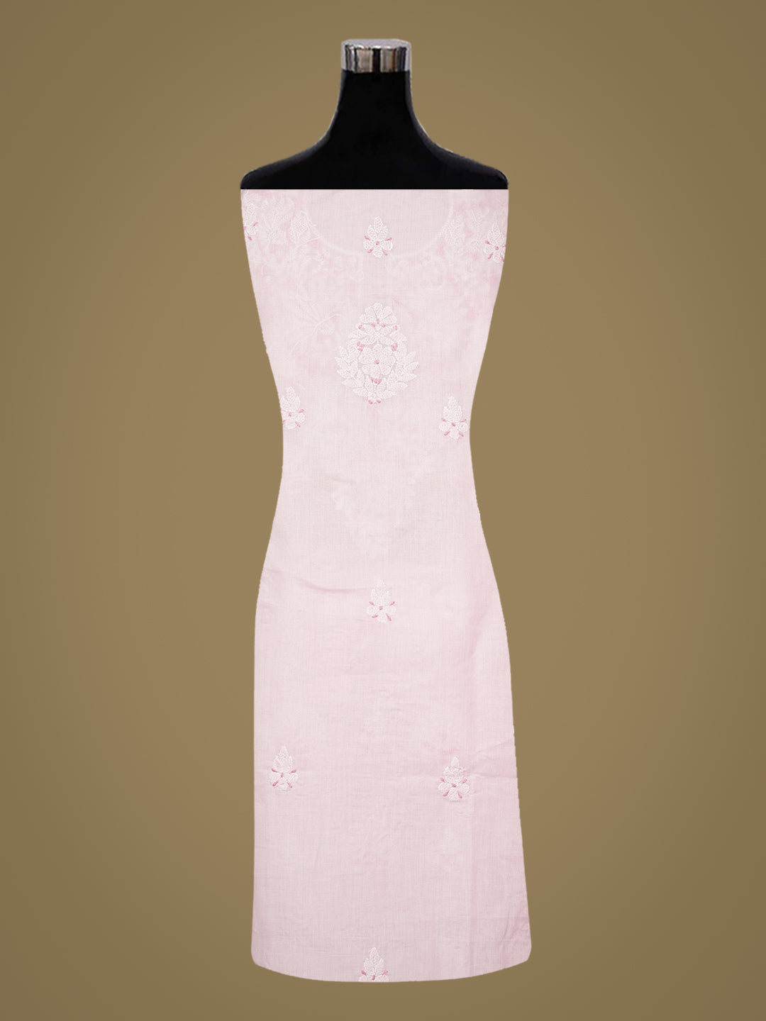 Ada Hand Embroidered Pink Cotton lucknowi Chikankari Unstitched Kurta 01A991913