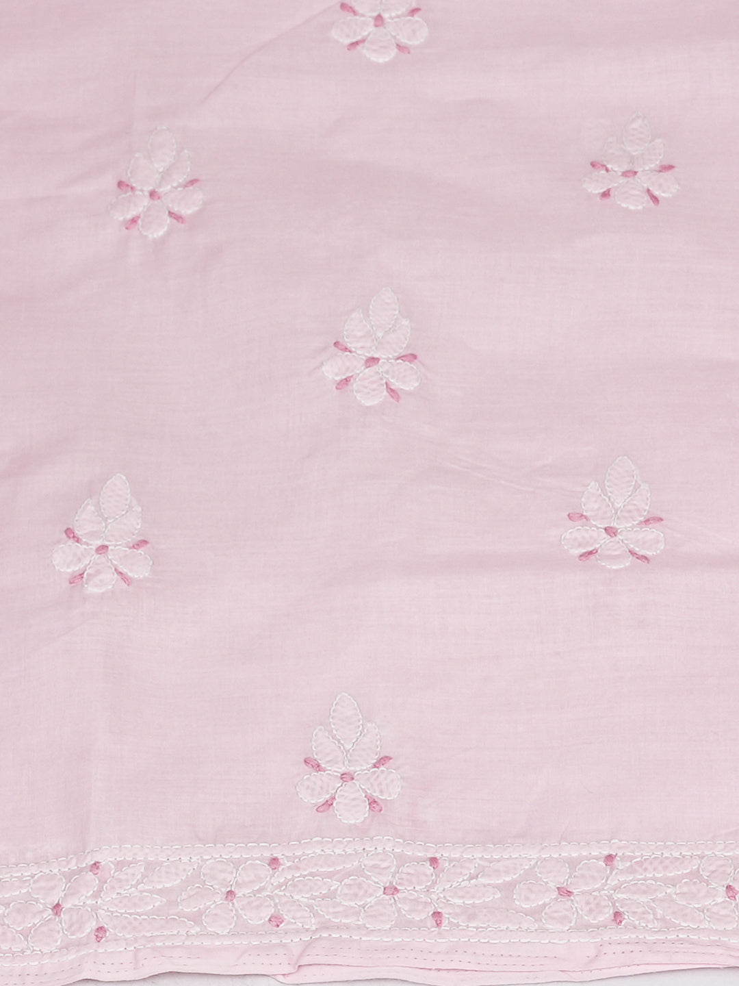 Ada Hand Embroidered Pink Cotton lucknowi Chikankari Unstitched Kurta 01A991913