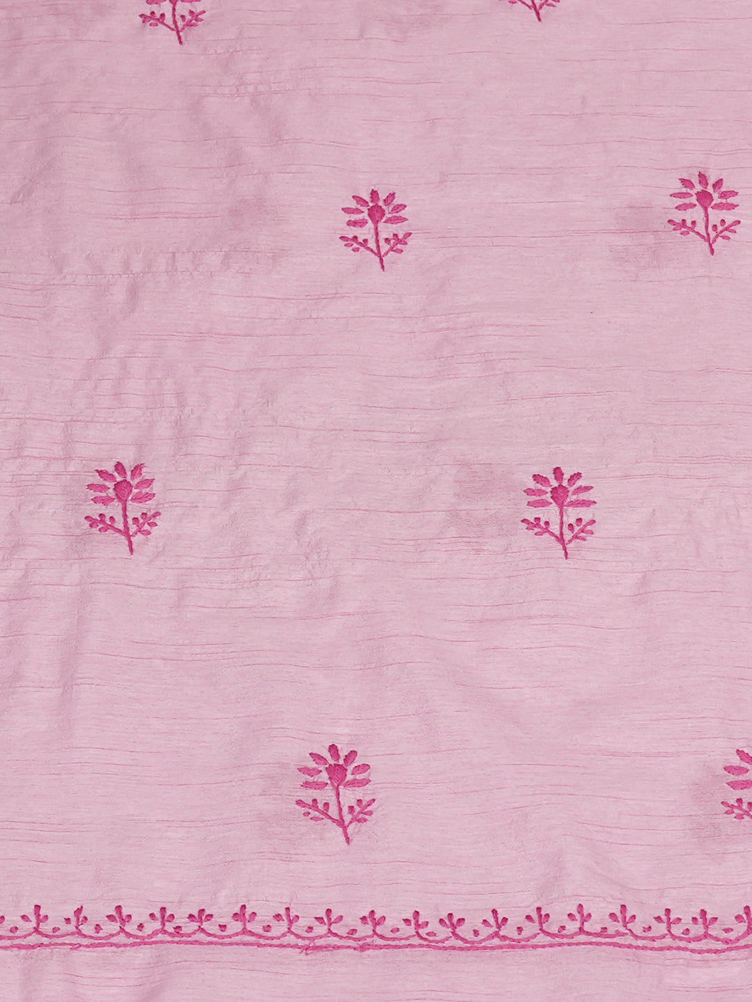 Ada Hand Embroidered Pink Silk Lucknowi Chikankari Unstitched Kurta Dupatta Set With Mirror Work 01A987099_6