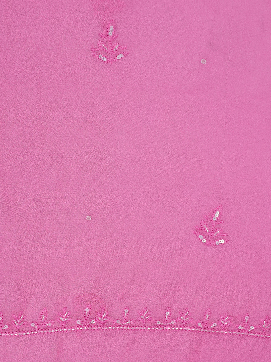 Ada Hand Embroidered Pink Viscose Georgette Lucknowi Chikankari Unstitched Kurta Dupatta Set With Cutdana Work 01A771728