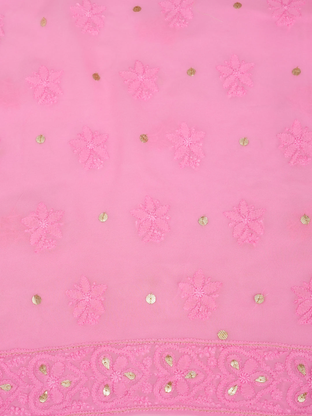 Elegant Pink  Viscose Georgette Kurta Dupatta Set