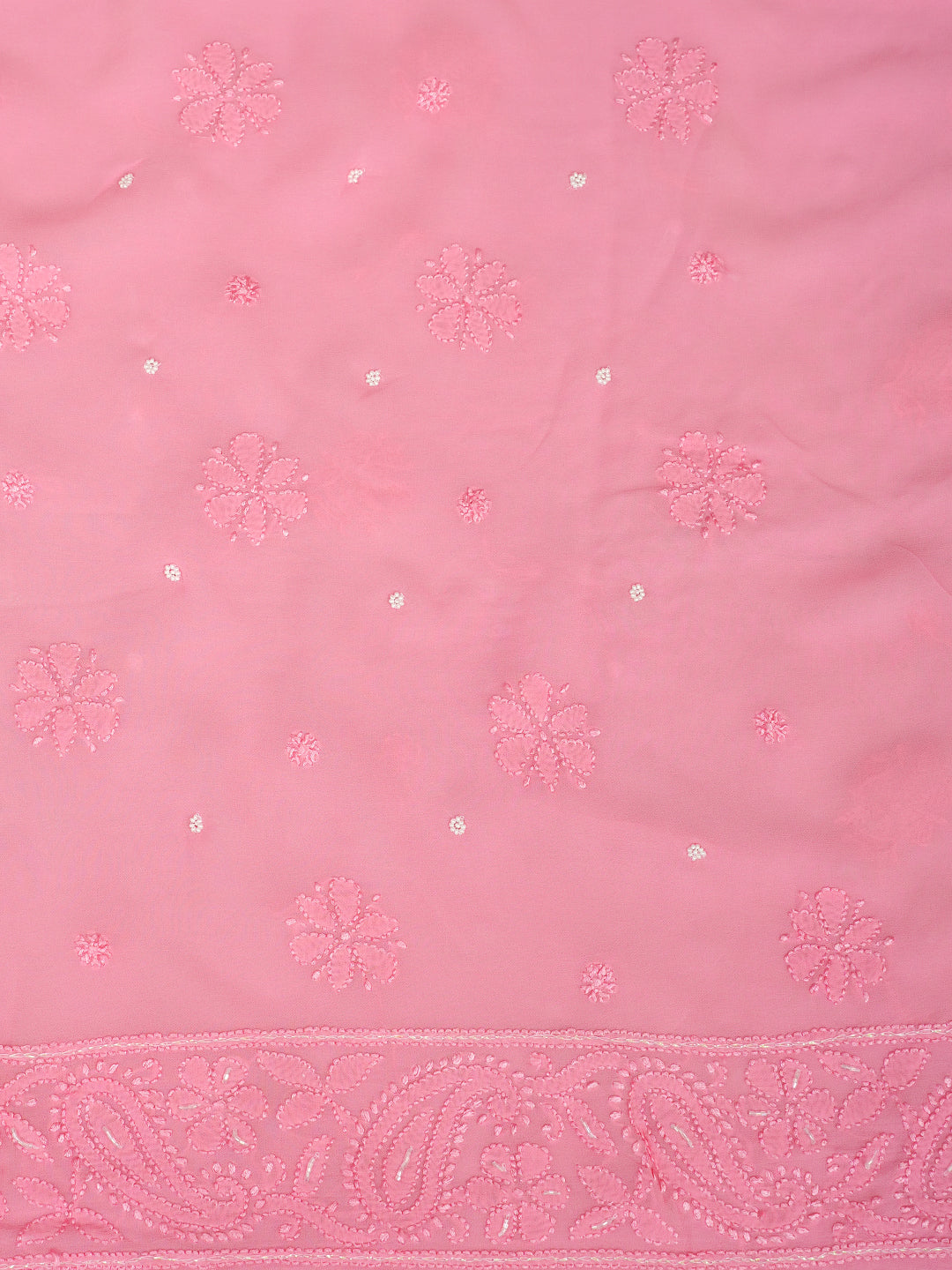 Elegant Pink Kurta Set with Pearl Work
