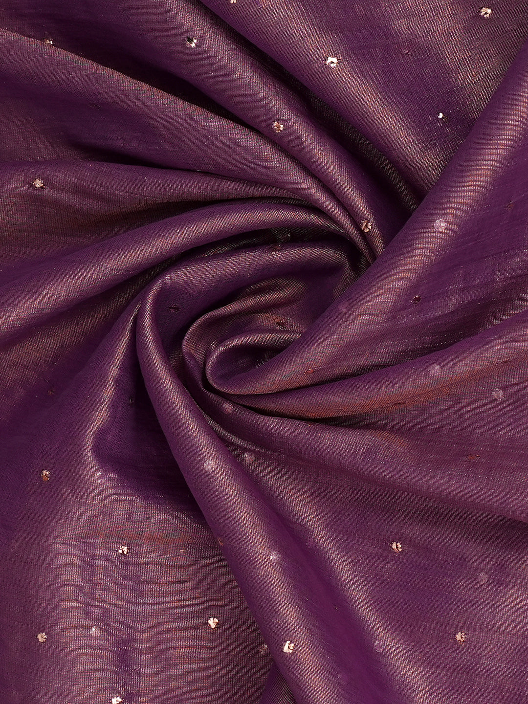 Ada Hand Embroidered Purple Tissue Semi-Stitched A-line Kurta Dupatta Set With Muqaish/Mukaish Work 01A970299