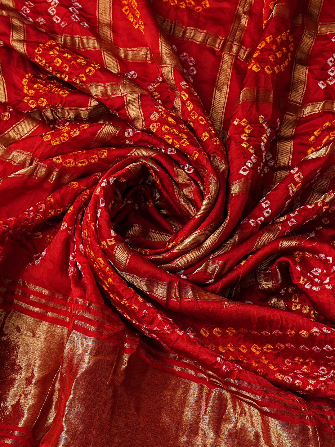 Ada Hand Embroidered Red Chanderi Lucknowi Chikankari Semi-stitched Kurta Dupatta set 01A746784