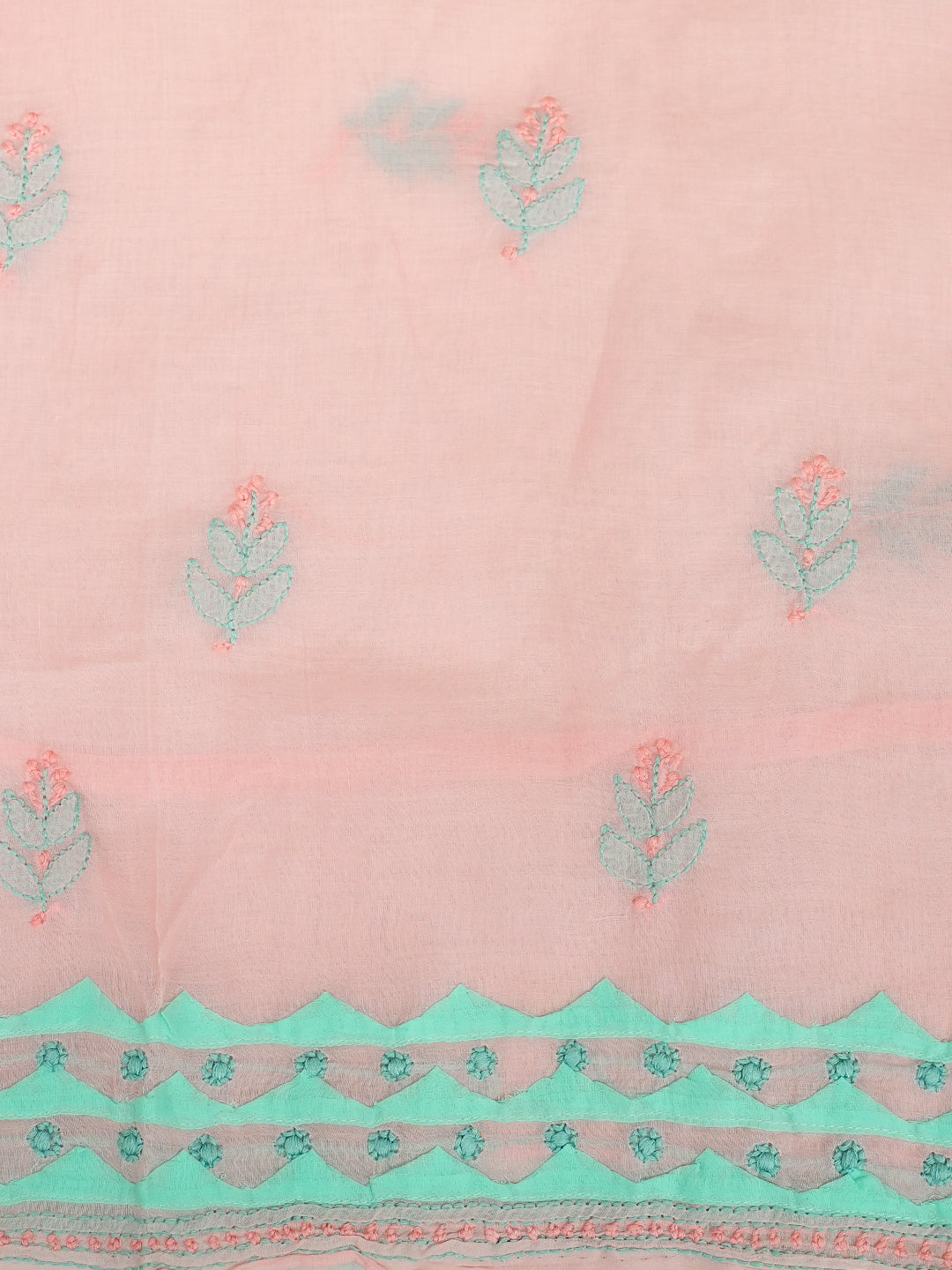Ada Hand Embroidered Sea Green Cotton Lucknowi Chikankari Unstitched Suit Piece 01A993022
