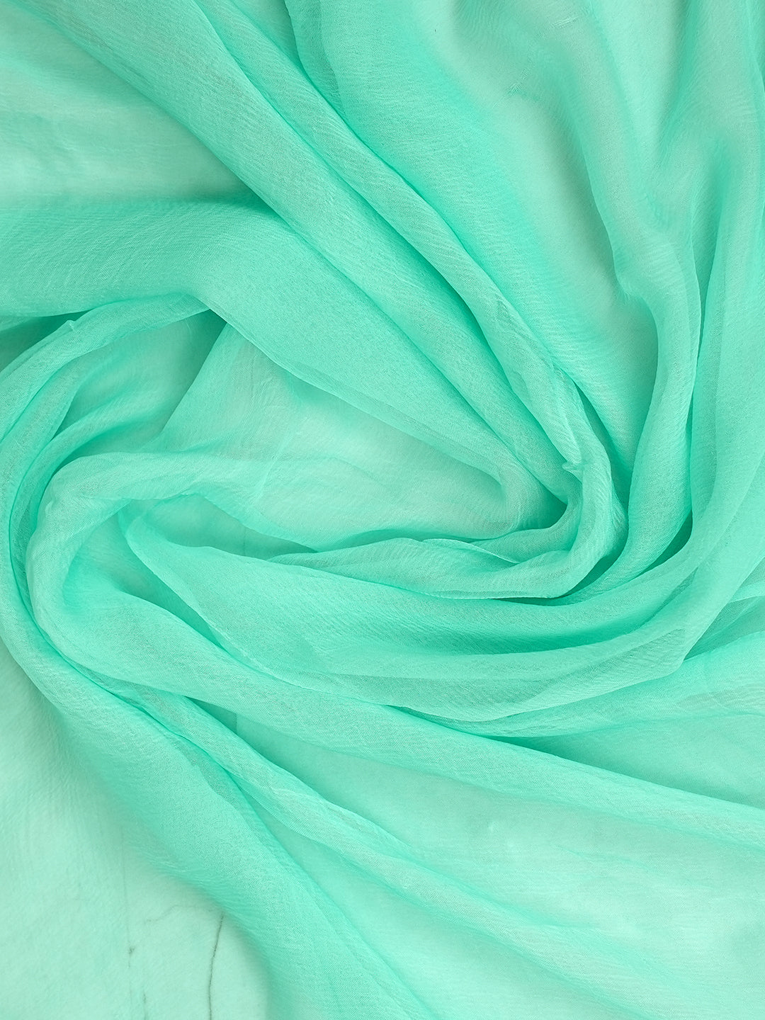 Ada Hand Embroidered Sea Green Cotton Lucknowi Chikankari Unstitched Suit Set With Pearl Work 01A985624