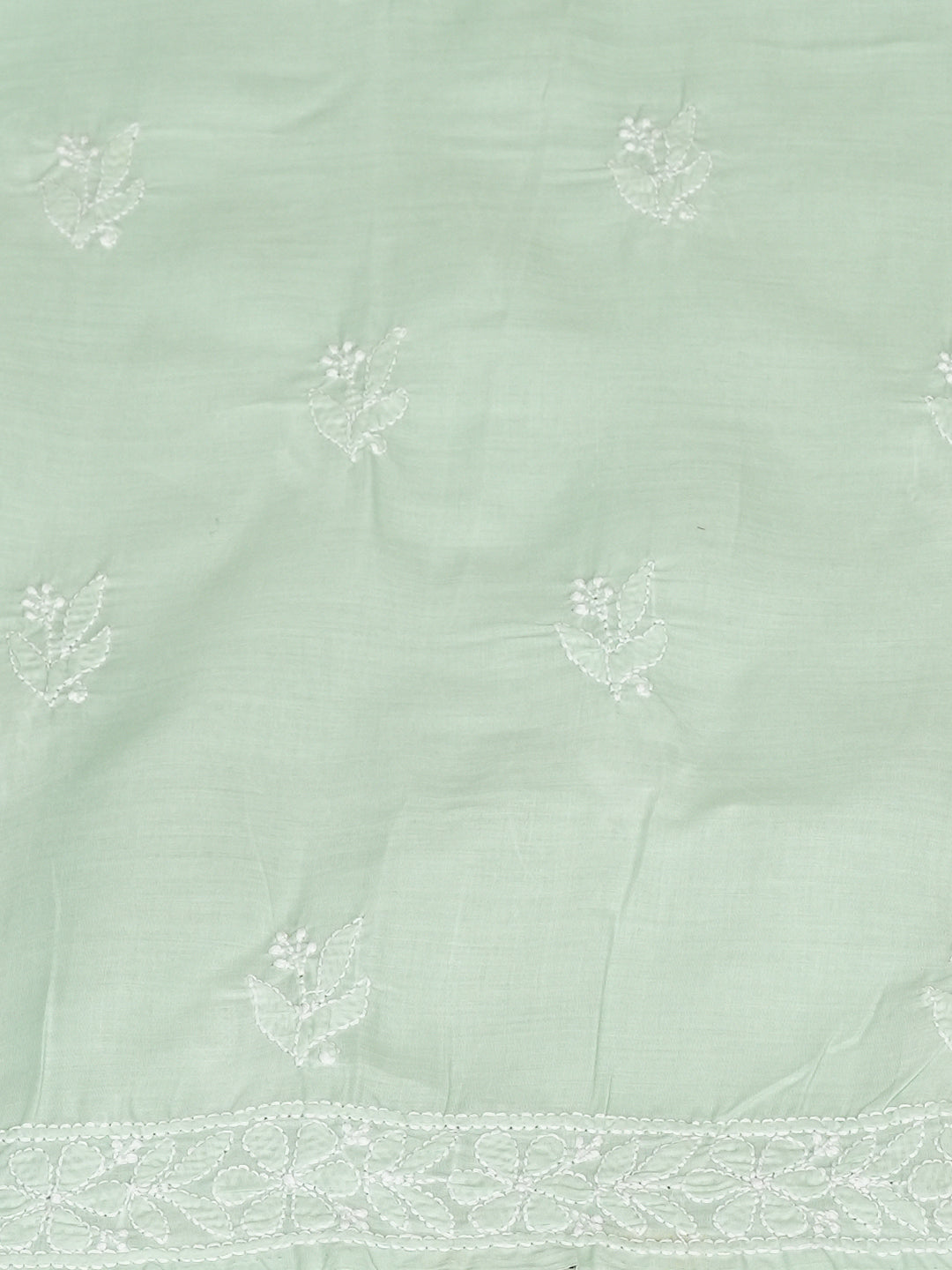 Ada Hand Embroidered Sea Green Cotton lucknowi Chikankari Unstitched Kurta 01A991893
