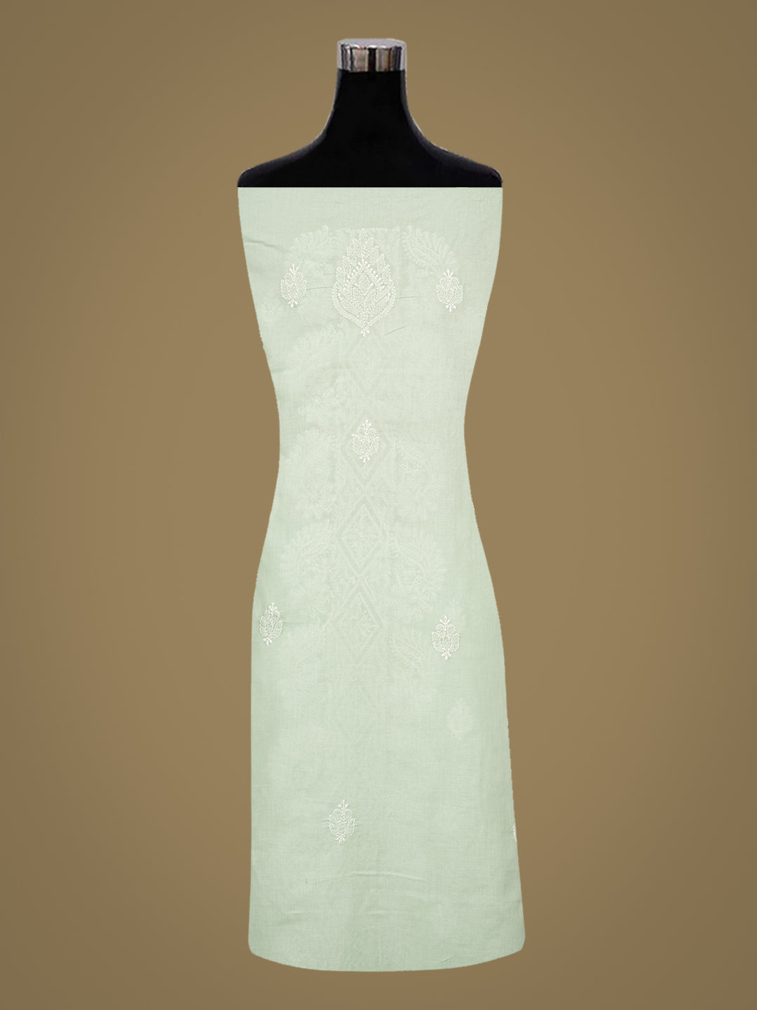 Ada Hand Embroidered Sea Green Cotton lucknowi Chikankari Unstitched Kurta 01A991993