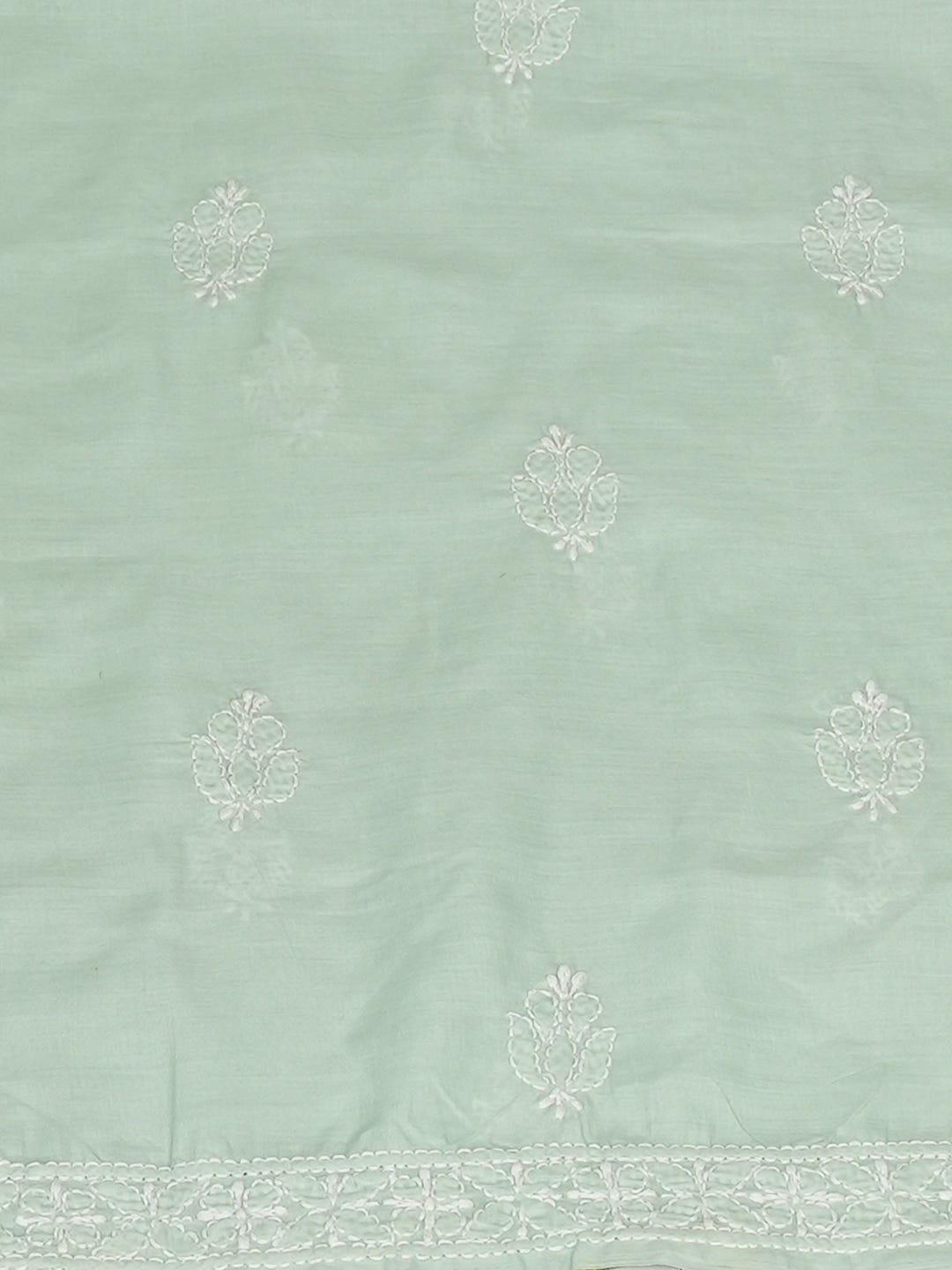 Ada Hand Embroidered Sea Green Cotton lucknowi Chikankari Unstitched Kurta 01A991993