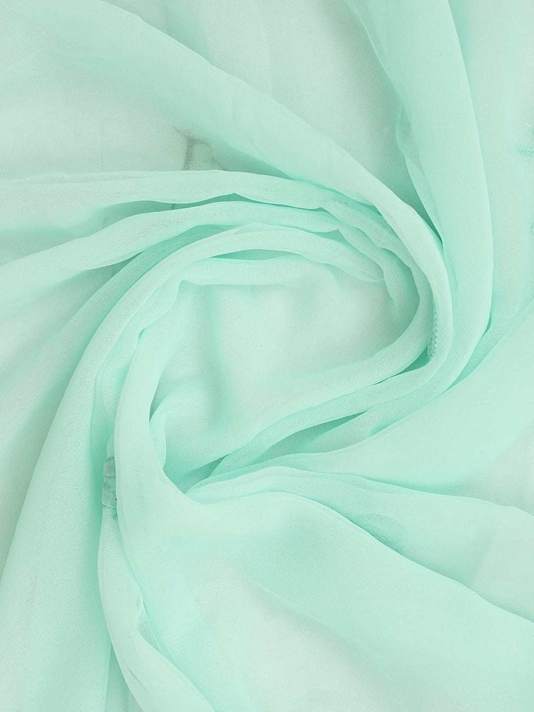 Ada Hand Embroidered Sea Green Faux Georgette Lucknowi Chikankari Unstitched Suit Piece 01A1002564