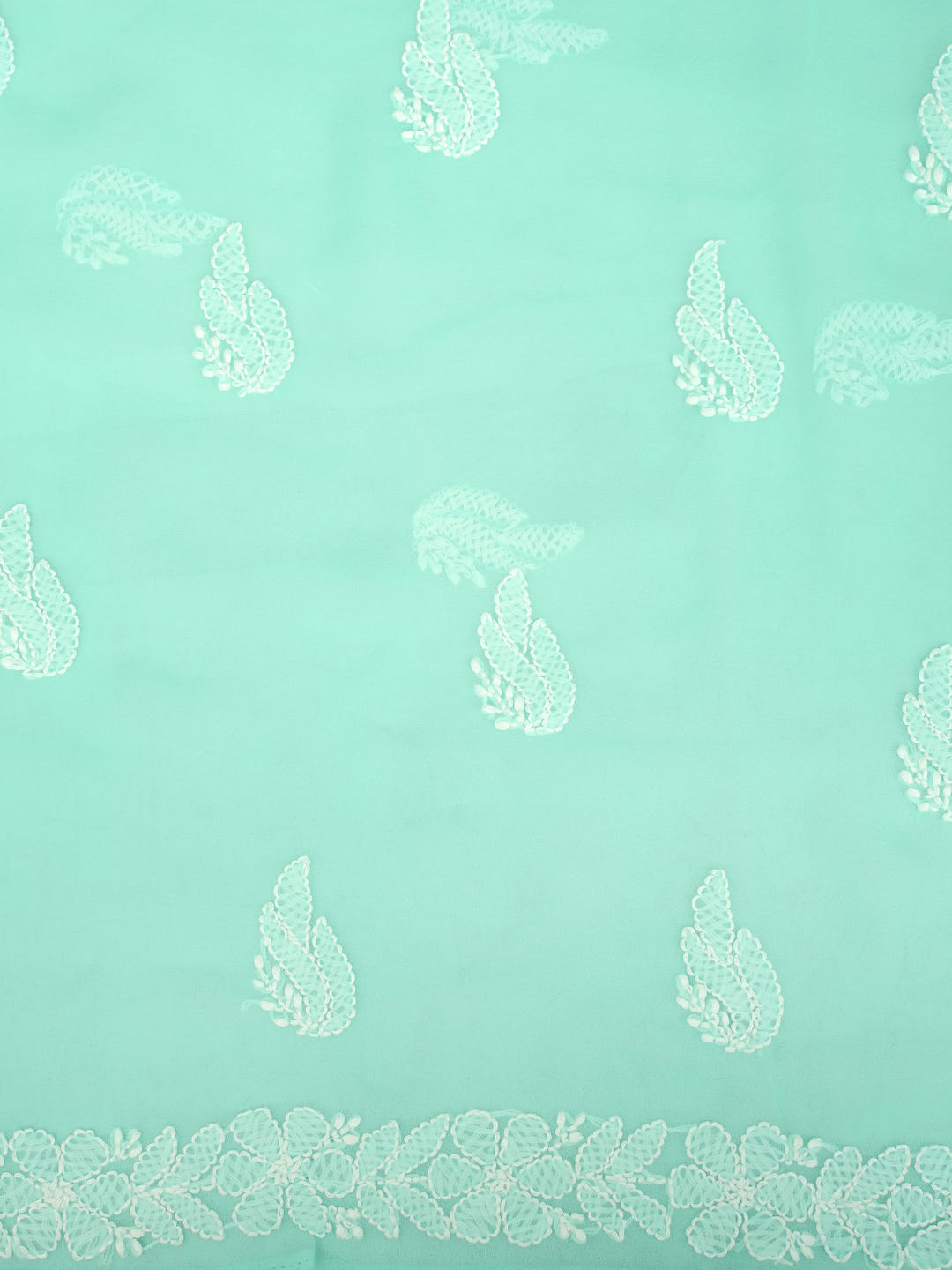 Ada Hand Embroidered Sea Green Georgette Lucknowi Chikankari Unstitched Suit Piece 01A1002687_3