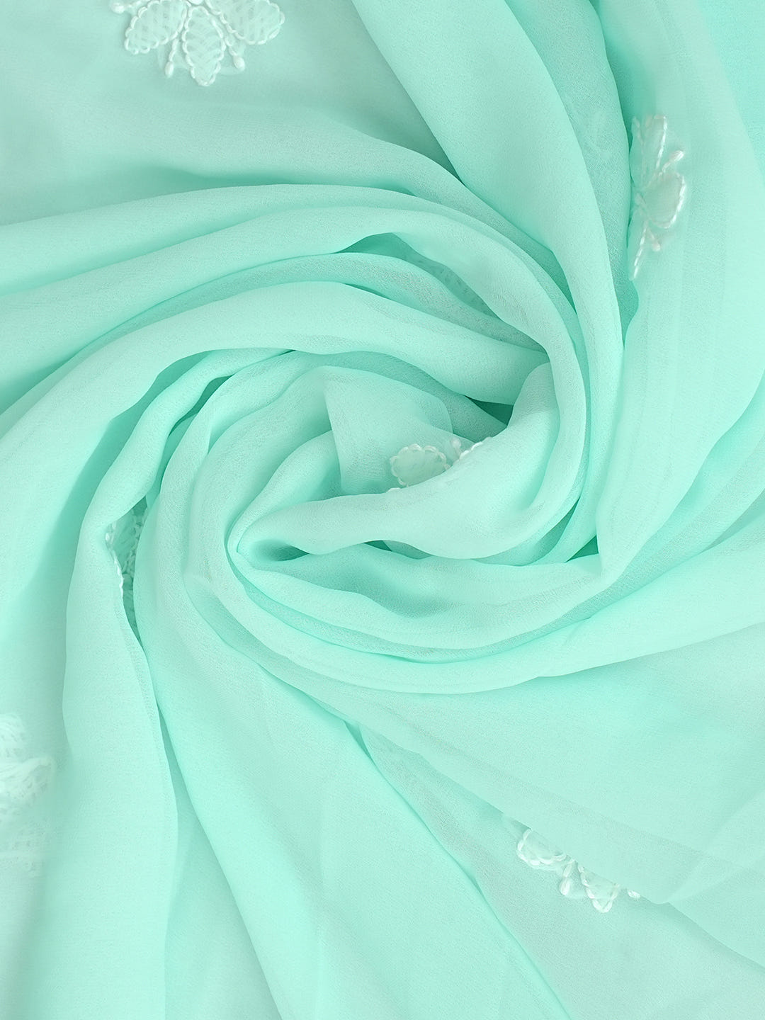Ada Hand Embroidered Sea Green Georgette Lucknowi Chikankari Unstitched Suit Piece 01A985236_5