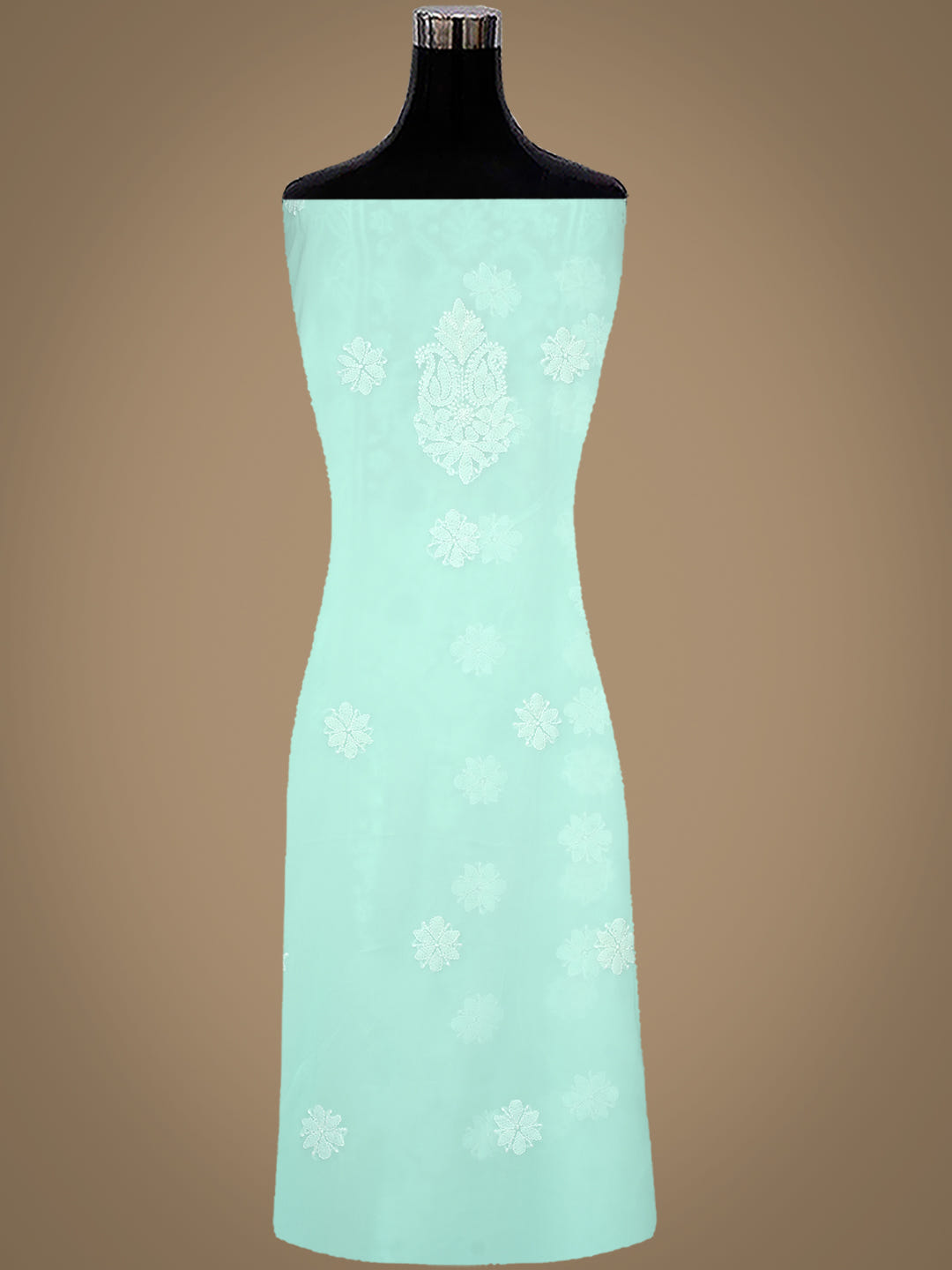 Ada Hand Embroidered Sea Green Georgette Lucknowi Chikankari Unstitched Suit Piece 01A985236_6