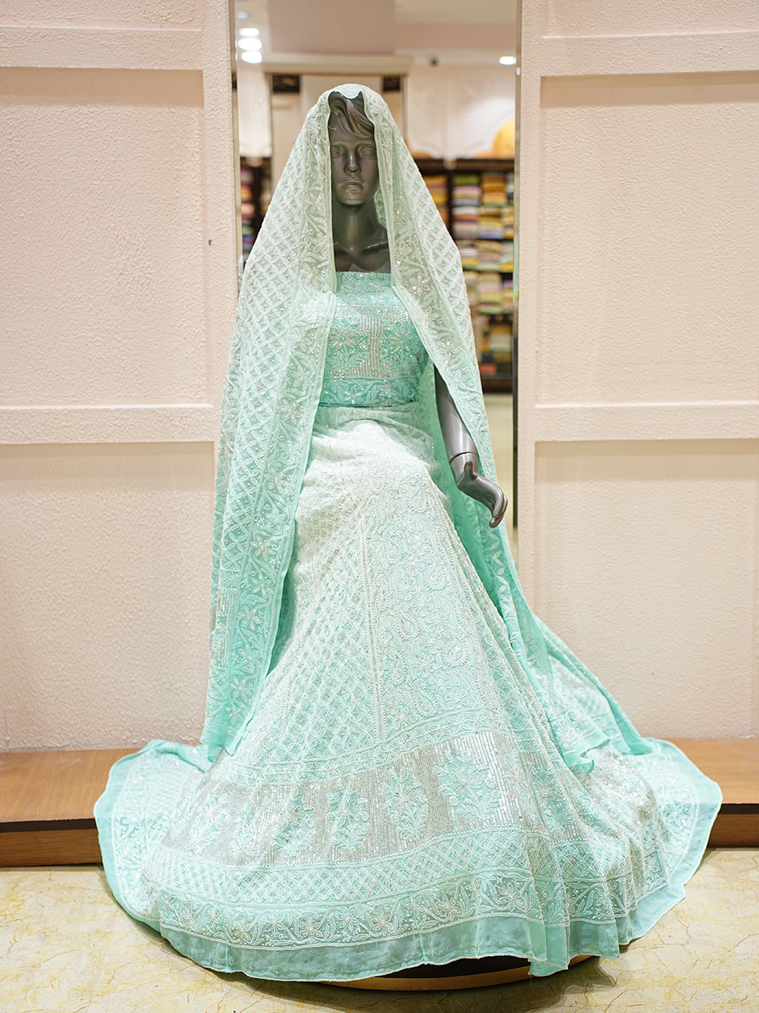 AdaHandEmbroideredSeaGreenPureGeorgetteLucknowiChikankariLehengaSetWithSequinnedWork01A790095_1

