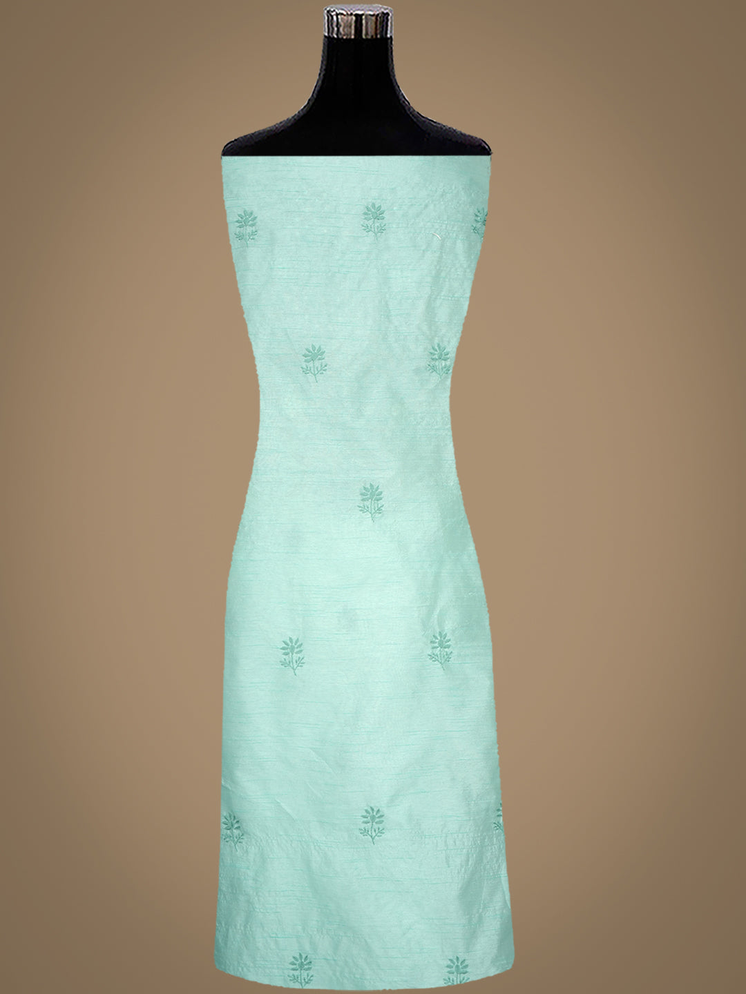 Ada Hand Embroidered Sea Green Silk Lucknowi Chikankari Unstitched Kurta Dupatta Set 01A987106